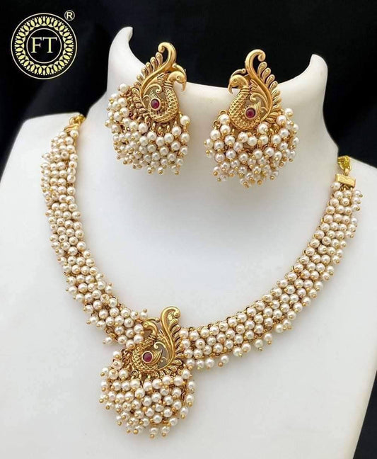 Stonecart's Exquisite South Indian Temple Necklace Set