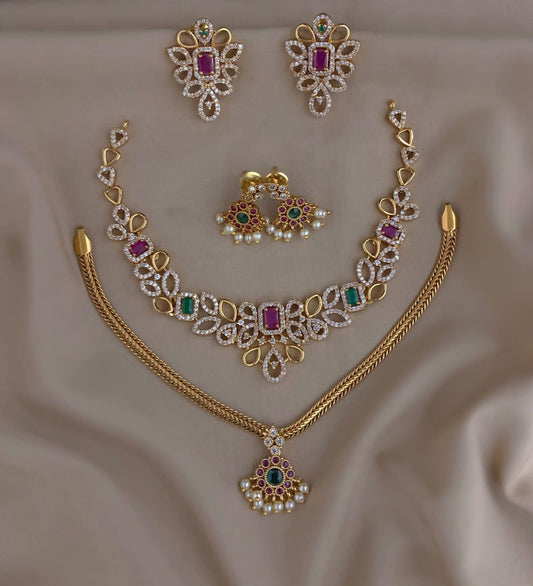 Stonecart Diamond Palladium Plated Brass Necklace