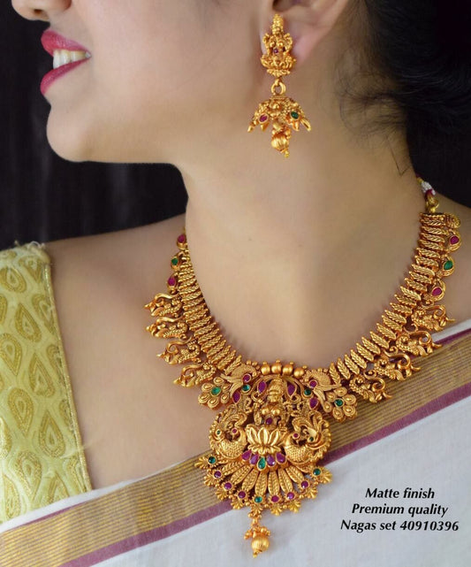 Stonecart Latest Trendy Fancy Design Stylish Lakshmi Devi Jewellery Set for Women