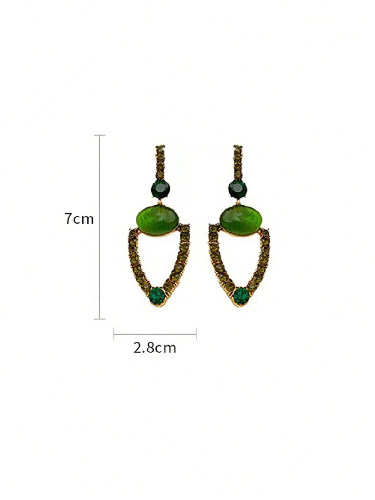 Awasome Green Pharaoh Glass Beaded Earrings